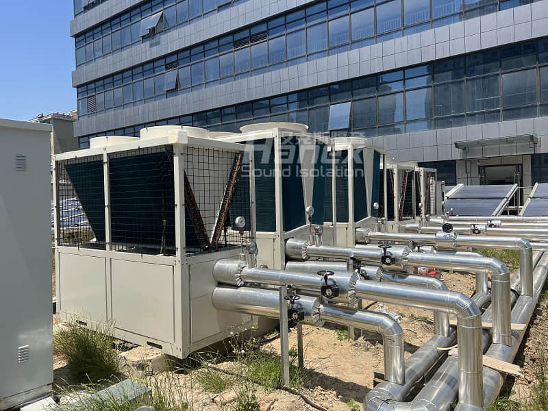 屋面空調風冷熱泵機組噪音大，影響周邊居住環境，該如何解決？